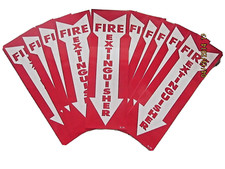      10pk 4x12 Vinyl Fire Extinguisher Sign self adhesive..    