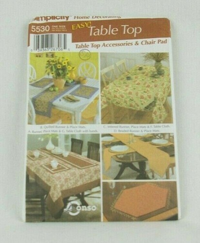 Simplicity Uncut Easy Table Covers & Easy! Table Top Sewing Patterns 5467 & 5530 - Picture 3 of 12