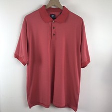 Pebble Beach Performance Golf Polo Shirt Coral Pink Red L