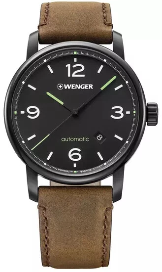 Wenger Men s Swiss Made Automatic Black Watch ETA Movement 2824