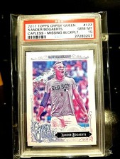 2017 XANDER BOGAERTS TOPPS GYPSY QUEEN #177 CAPLESS-MISSING BLCKPLT. PSA GEM MT 