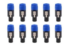 10PCS Speakon 2 Pin Male Plug Compatible Audio Cable Connectors 2 Pole NL2 Co...