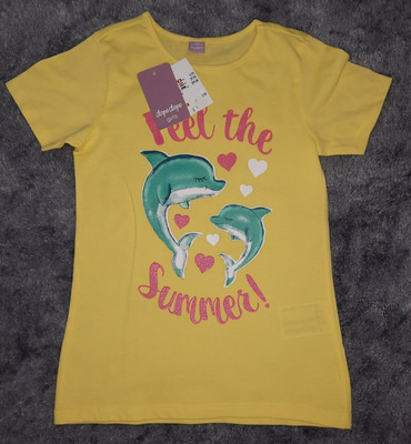 NEU  dopodopo  * Gr. 122 * Delphine * gelb* kurzarm Shirt / T- Shirt (Mädchen)