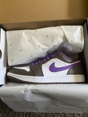 Air Jordan 1 Low Shoes ''Purple Mocha'' Palomino Wild Berry White 553558-215 Men's