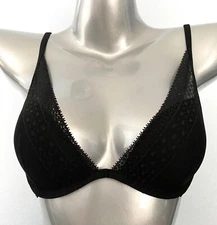 Victoria's Secret Nwt Incredible by VS Lightly Lined Lace Plunge Black Bra