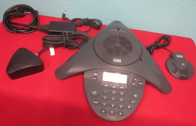Cisco Polycom CP-7936 Conference Station IP Phone w/ Power Adapter & Mic - Works