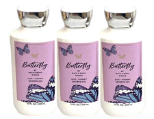 3 BATH  BODY WORKS SHOWER GEL BODY WASH ALOE VITAMIN E BUTTERFLY 10 oz NEW
