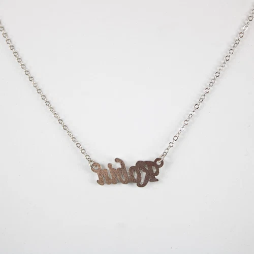 ROBIN Name NEW Silvertone Rhinestone 14.5" w 4.5" Multi Ring Ext Necklace image 9