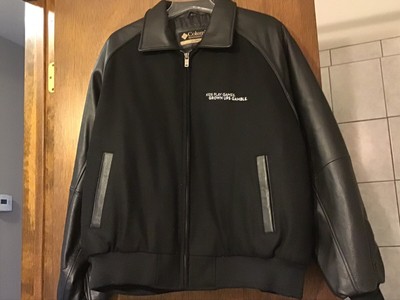 columbia leather bomber jacket