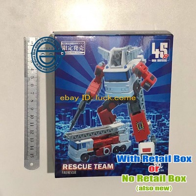 MFT mf 45R Fire Engine Inferno IDW G1 Mini 4in White Action Figure Robot Collect