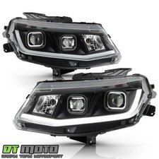 [Halogen Model] 2016 2017 2018 Chevy Camaro LED Tube Dual Projector Headlights