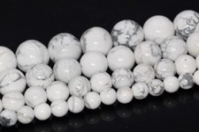 Natural Howlite Grade AAA Round Gemstone Loose Beads 4-5/6/8-9/10-11/12/15-16MM