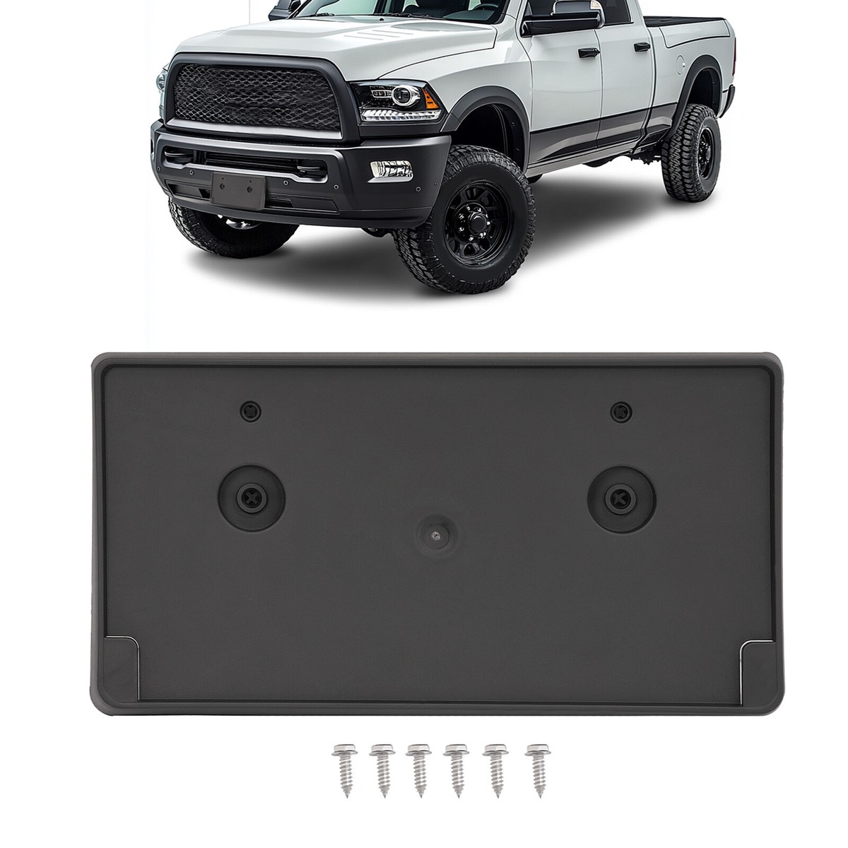 Fits 2018 Ram 2500 3500 Front License Plate Holder Frame Bracket
