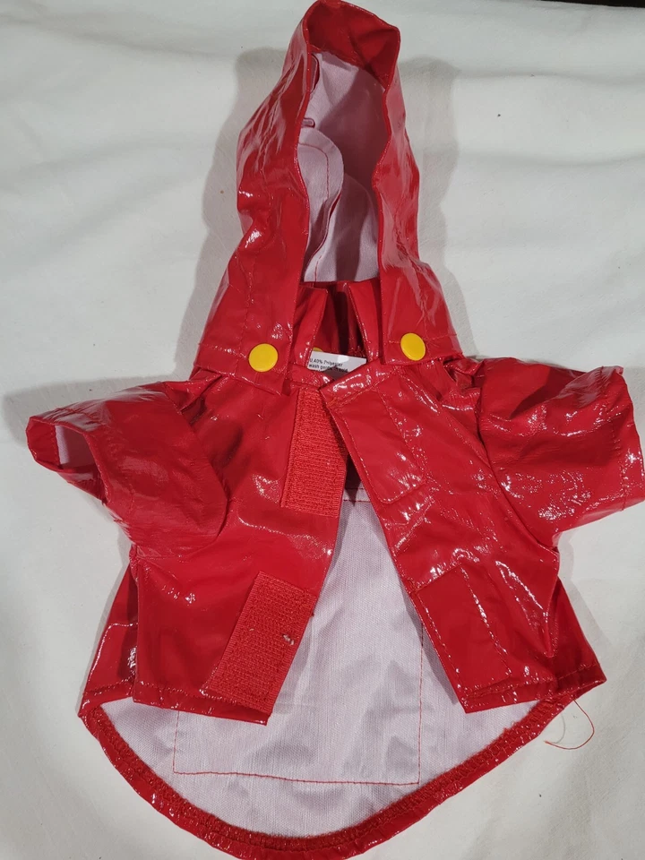 GRREAT CHOICE DOG RED RAINCOAT HOODED POCKET ON TOP w/DUCK - Image 3 of 4