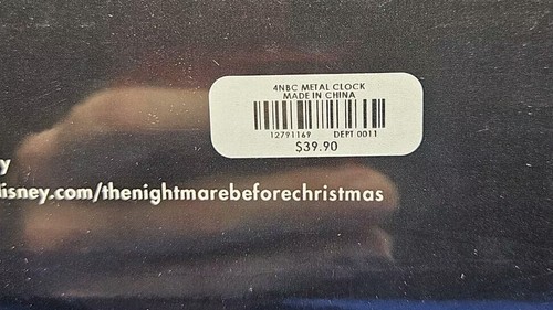 Disney Nightmare Before Christmas 12" Metal Clock NIB Halloween - Picture 7 of 11