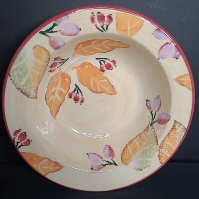 Target Home Italian Hand Painted Wildberries Ceramic 10'' Serving Bowl Spring