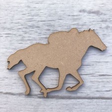 Horse 4 - Race Horse MDF Wood Base Wooden Blank Craft