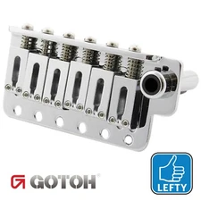 NEW Gotoh 510T-FE2 Non-locking Tremolo Bridge Steel Saddles LEFTY HAND - CHROME