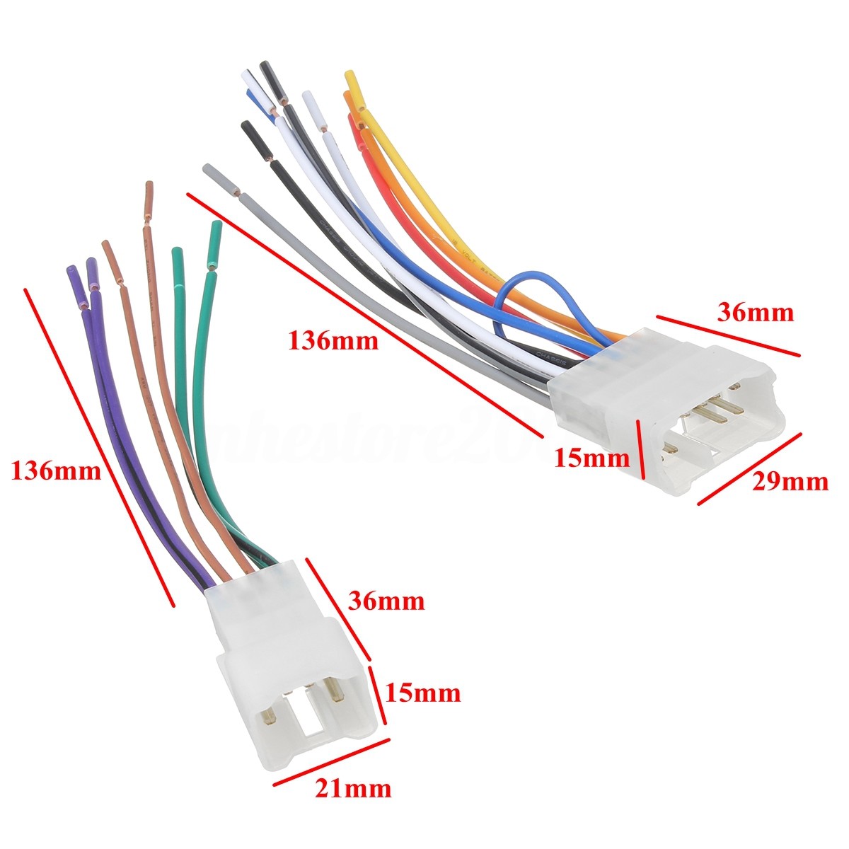 YONGJIANGXIA ISO Wire Harness Compatible with Toyota