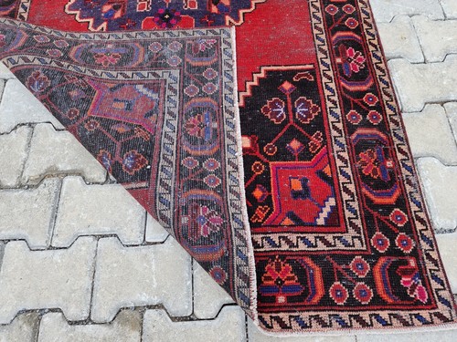 Vintage Turkish Rug, 4x7 Handmade Antique Rug, Oushak Rug Small, Entryway Rugs - Picture 10 of 10