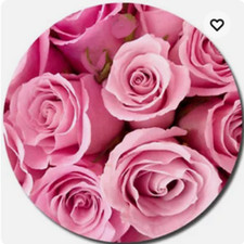 BOUQUET PINK ROSES FLOWER Pendant On 20" 925 Sterling Silver Necklace Gold Gift