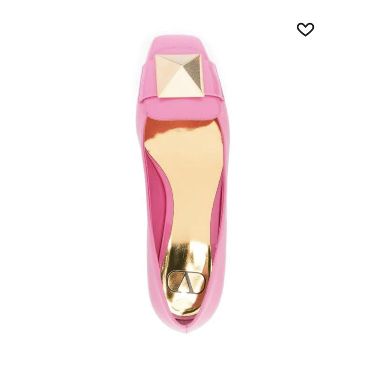 NEW Valentino Garavani One Stud patent leather ballerina shoes