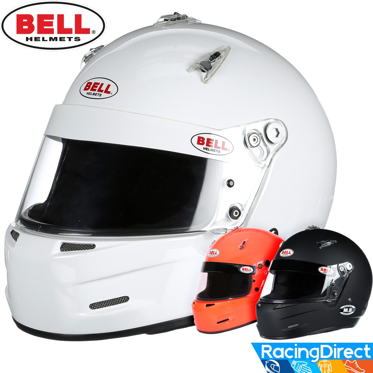 Bell - M.8 SA2020 Auto Racing Helmet | Auto/Kart Snell | White