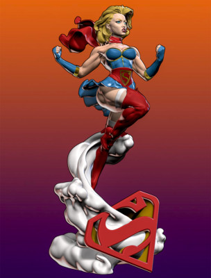Supergirl Bombshells resin scale model kit unpainted 3d print