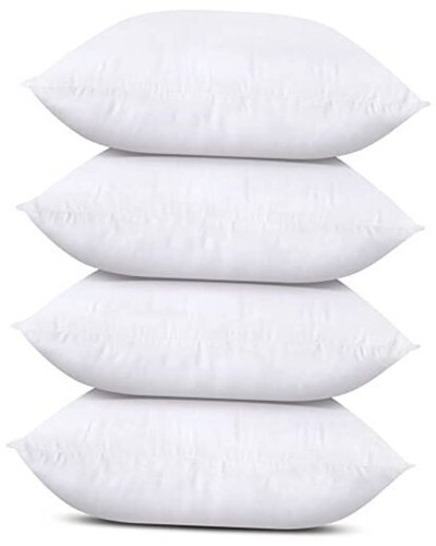 Throw Pillows (Set of White), 18 x 18 Inches Pillows for Sofa, 18x18 Inch 4