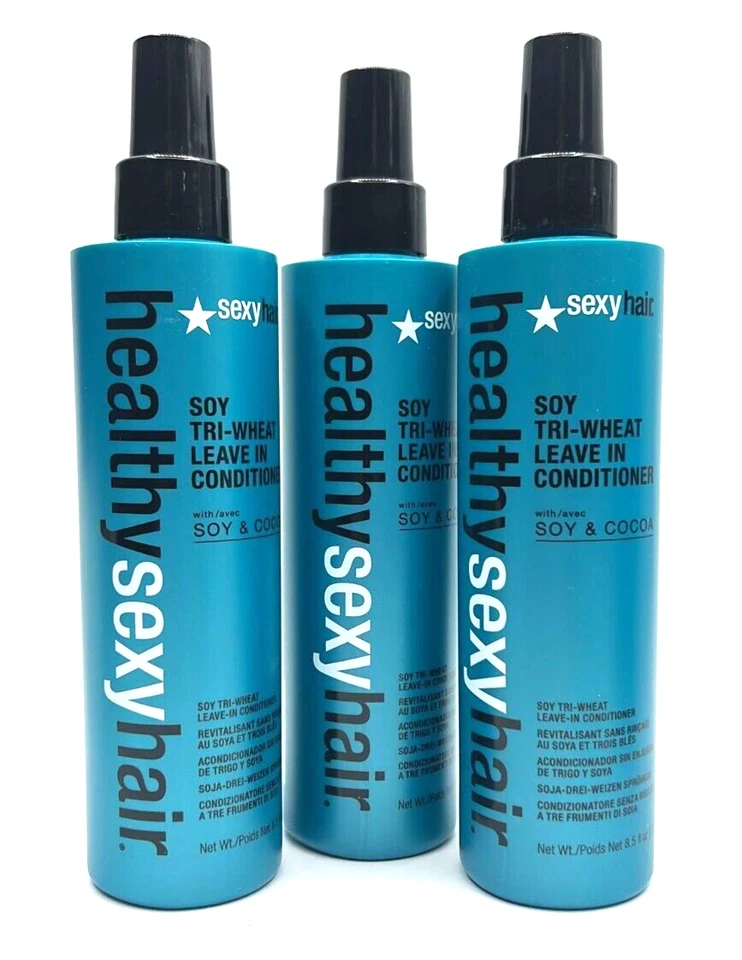 3 x Sexyhair - Healthy Soy Tri-wheat leave in Conditioner 250ml  mit soja Kakao - Bild 1 von 1