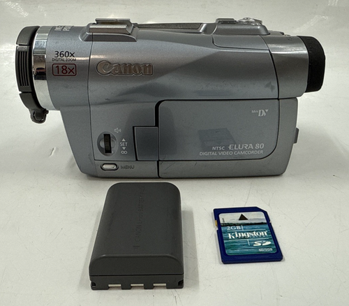 Canon Elura 80 Mini DV Camcorder - Work No Charger - No Charger EB-17536