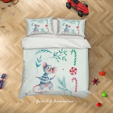 3D Mouse Balloon Cartoon Kids Quilt Cover Set Duvet Cover Bedding Pillowcases