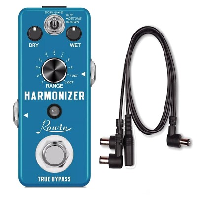Rowin Harmonizer Pitch Shifter +PDC-3 Cable LEF-3807 Guitar Effect