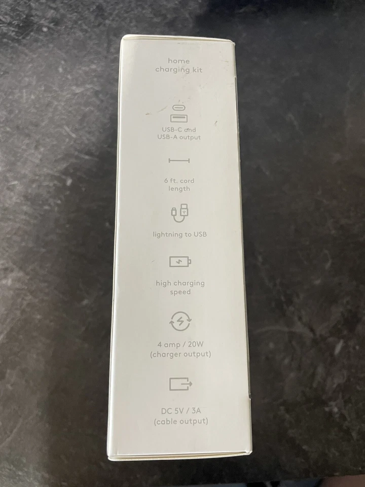 heyday™ 2-Port Wall Charger USB-A & USB-C (with 6' iPhone Cable) - Dark Teal/W - Image 2 of 2