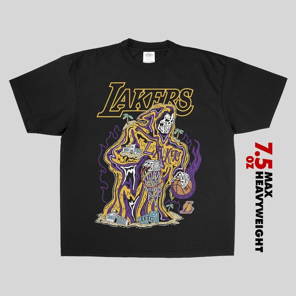 LA x W Lotas Inspired Lakers Reaper Relaxed Fit Shaka Wear T Shirt