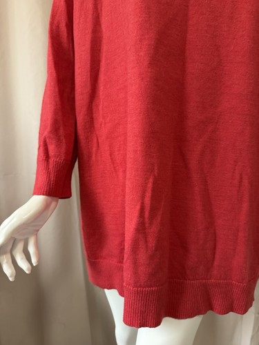 Suéter Rojo Lana Merino Eileen Fisher Talla XL Excelente - Imagen 2 de 5