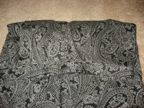 Womens Black Patterned LIZ CLAIBORNE Cosette Stretch Cotton Pants 8 Petite - Picture 2 of 2