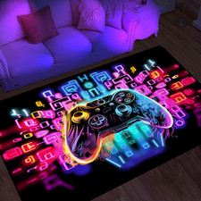 Gaming Area Rugs for Boys Cool Gamer Control Carpets for Bedroom Large Non Slip