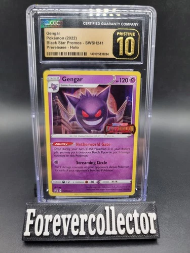 2022 Pokemon Lost Origin Gengar Holo Prerelease Stamp SWSH241 CGC 10 Pristine