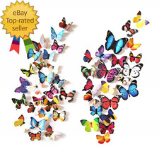 80 PCS Butterfly Wall Decals 3D Butterfly Wall Decor Stickers for Home