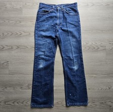 VTG 80s Levi's Straight Dark Blue Denim 517 Jeans Orange Tab USA Bootcut 32x32