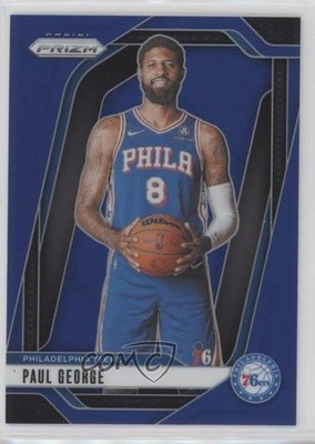 2024-25 Panini Prizm Blue Prizm 93/199 Paul George #50 14md