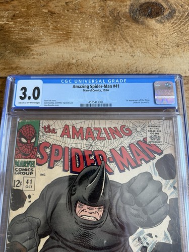 Amazing Spider-Man #41 Marvel Comics 1966 CGC 3.0 1st appearance of the Rhino - Picture 2 of 7