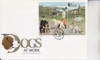 Unaddressed Isle of Man FDC First Day Cover 1996 Dogs STAMP SHEET