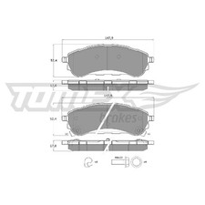 Satz Bremsbeläge Bremsklötze hinten für Ford Ranger TKE | 24231050