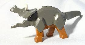Lego Classic Triceratops With Orange Legs (5955 All Terrain Trappers)