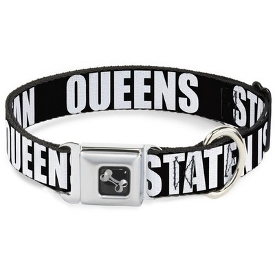 Dog Collar Bone New York's Five Burroughs Bold Black/White Medium 11-16.5''