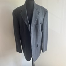 Oscar de la Renta Athletic Fit Gray Blazer 44 Regular Jacket Only 100 Wool