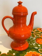 Very RETRO 1970’ s Bight Orange Vintage W German Keramic Coffee Pot Schramberg