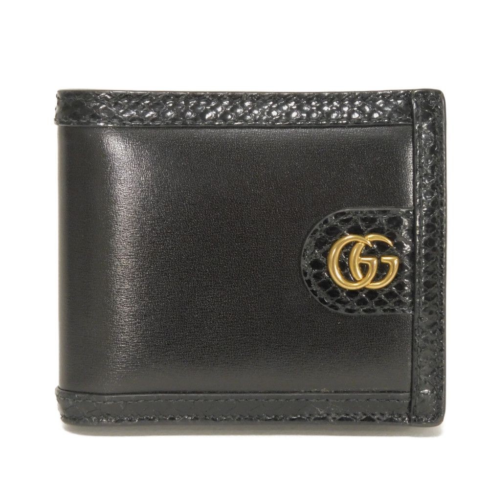 Gucci Ophidia Calf Leather Python Wallet Women Bl… - image 1